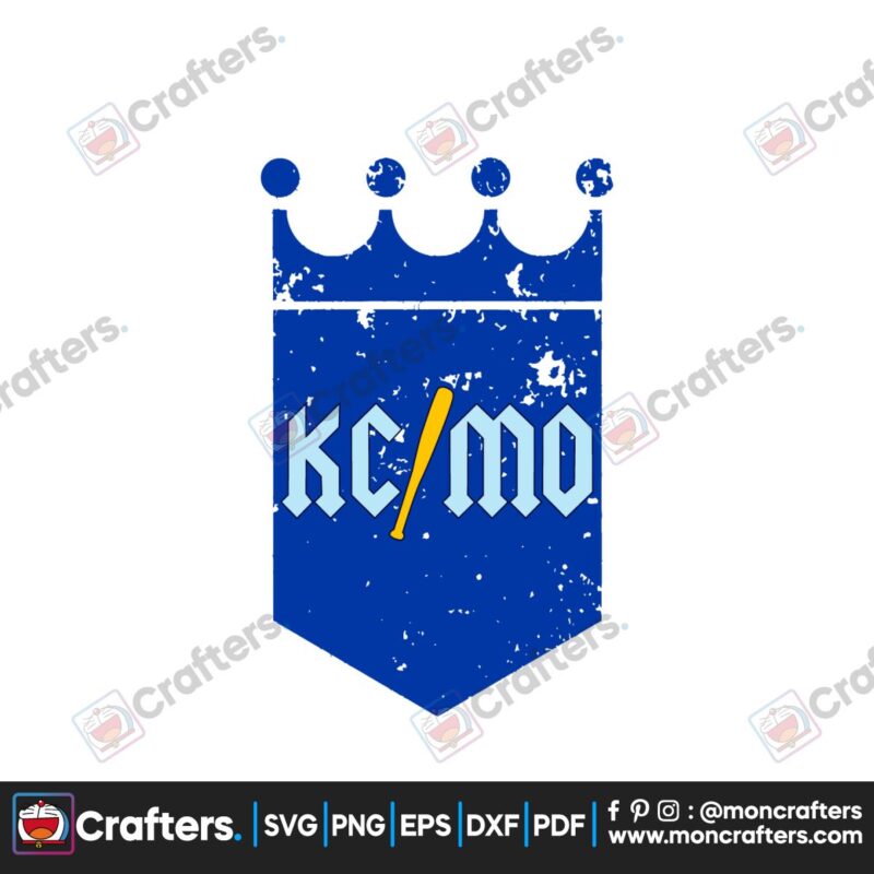 KCMO Rocker Distressed SVG Files for Cricut Sublimation Files