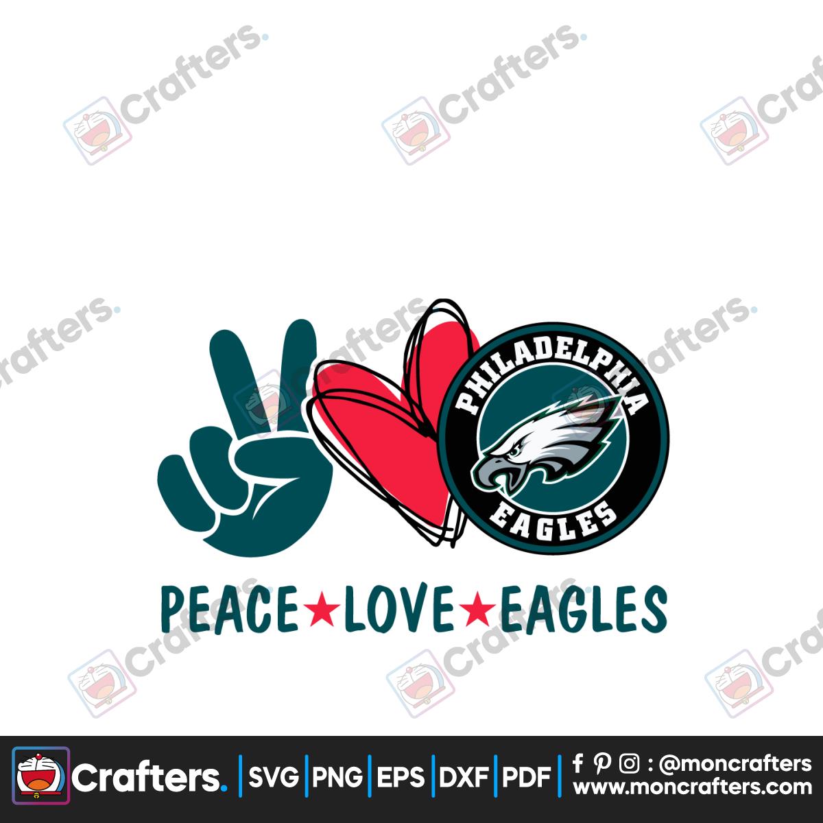 Peace Love Philadelphia Eagles SVG