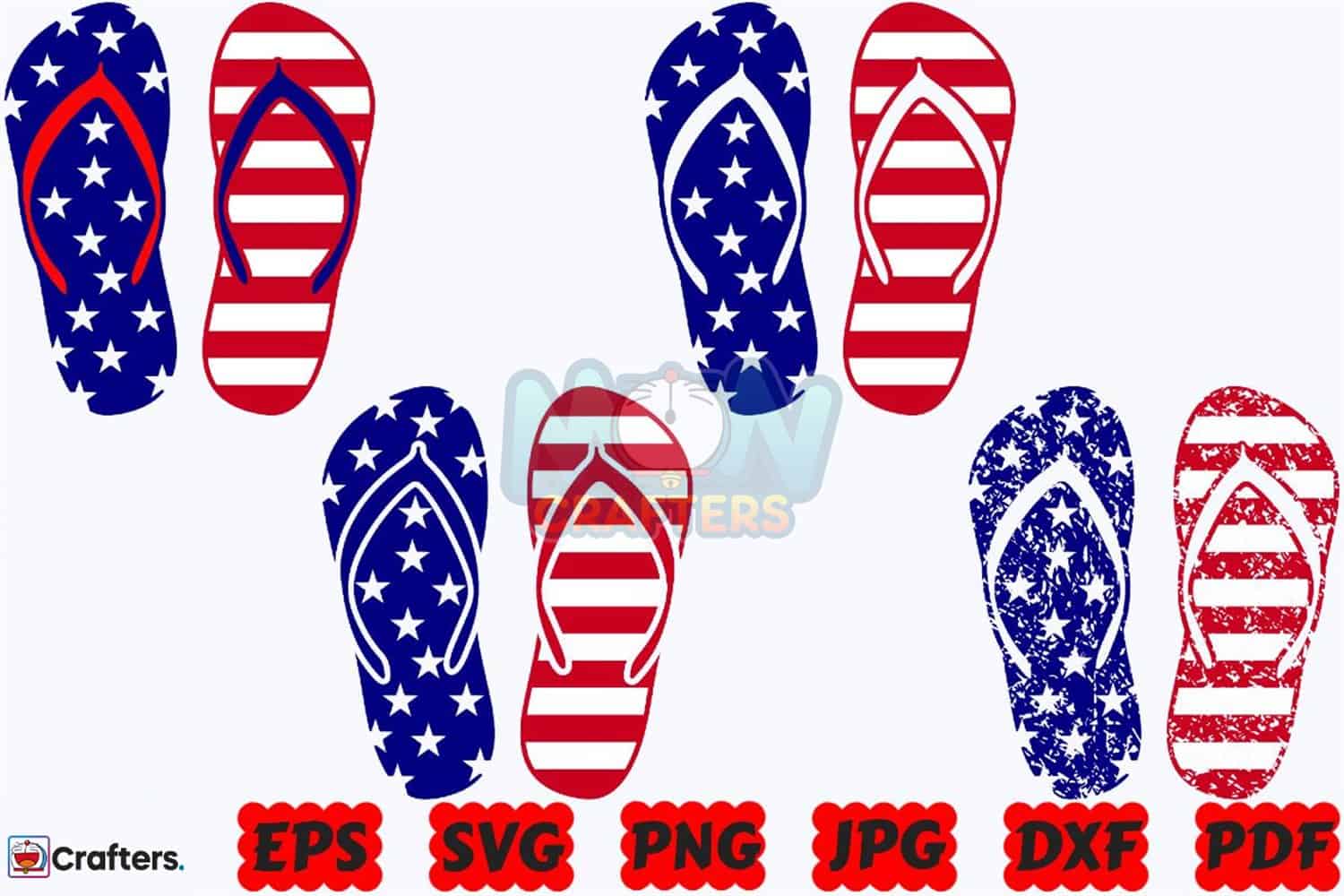 4th of July Flip Flops SVG | Flip Flops Instant Download