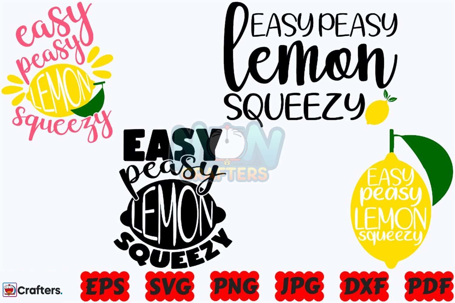 Easy Peasy Lemon Squeezy SVG | Lemon SVG Instant Download