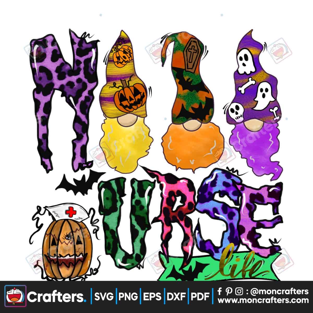 Halloween Nurse Sublimation Instant Download