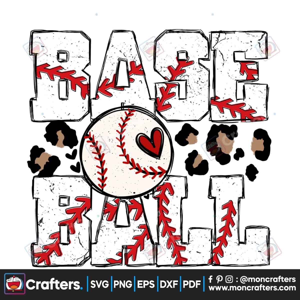 Baseball Season Leopard Grunge Sublimate Instant Download Instant Download