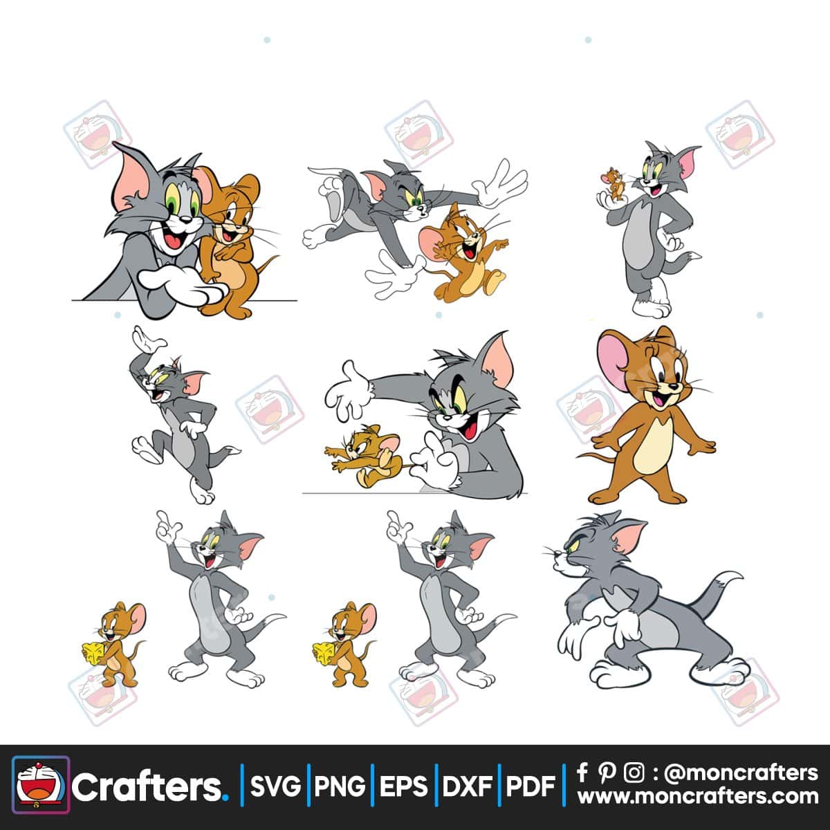 Tom & Jerry SVG Bundle, Tom and Jerry Tshirt Design, Tom and Jerry SVG ...