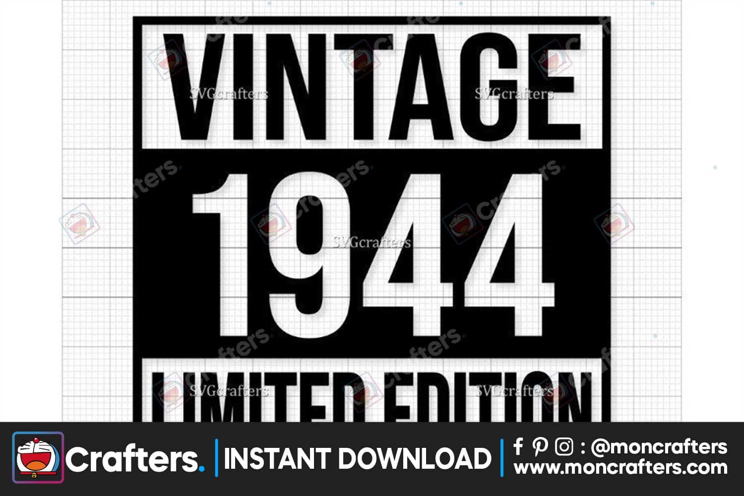 Vintage 1944 Png Svg, 78th Birthday Svg Digital Download Instant Download