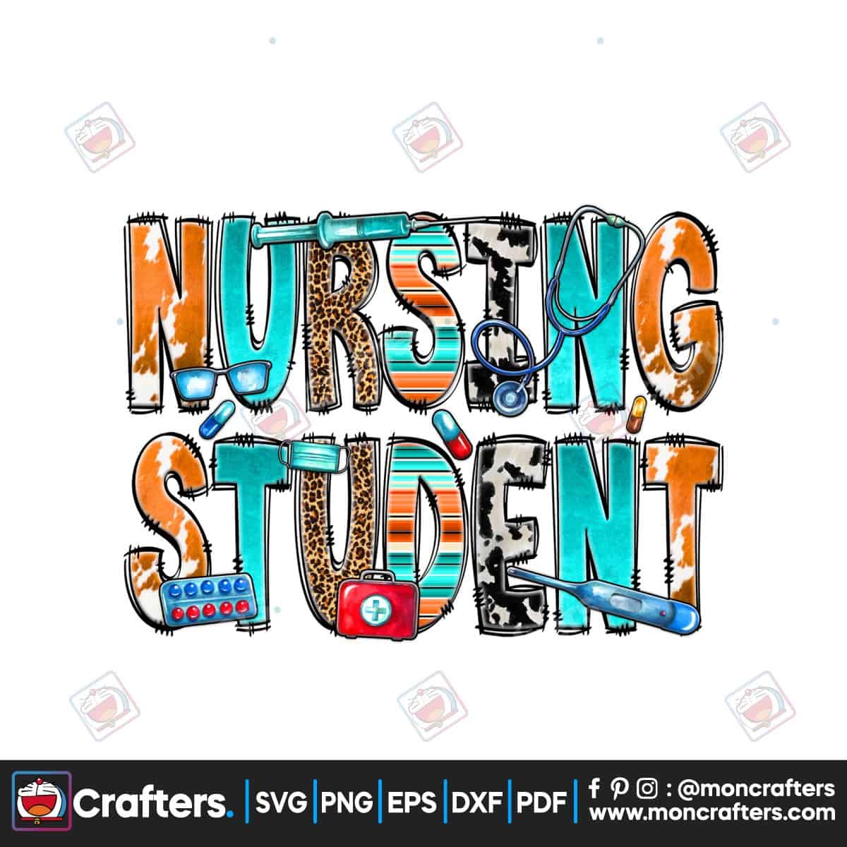 Nursing Student Png, Nurse Sublimation Instant Download