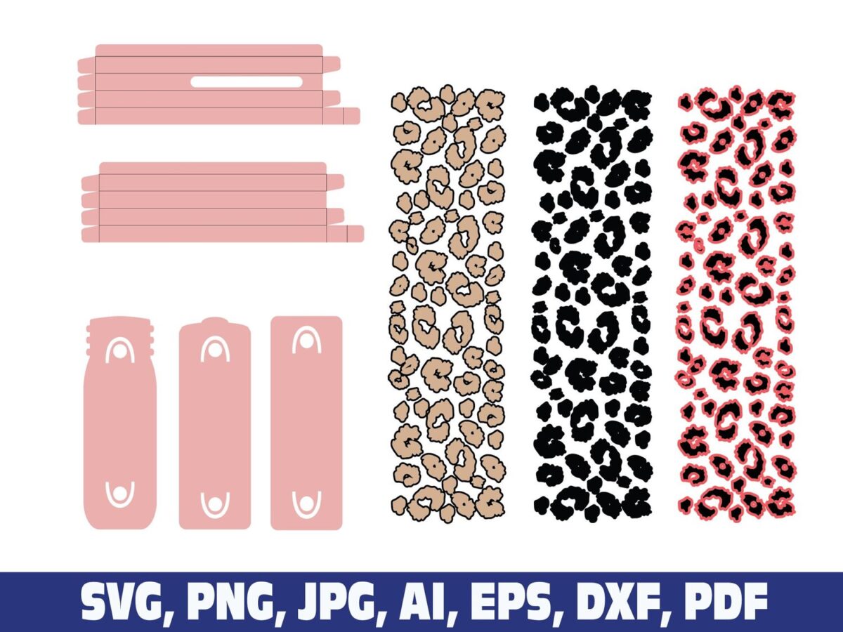 leopard-print-glitter-pen-wraps