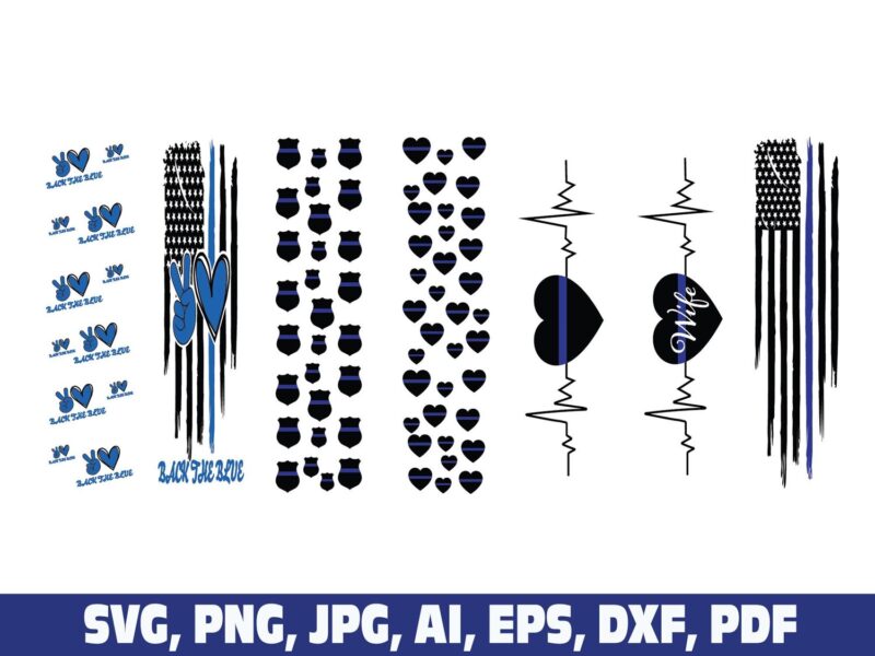 police-flag-glitter-pen-wraps