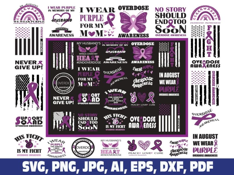 overdose-awareness-svg-png-bundle