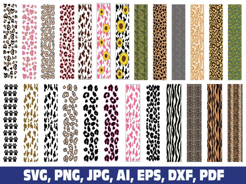 animal-print-glitter-pen-wraps