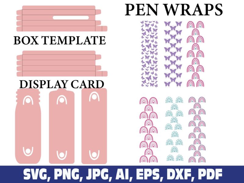 rainbow-glitter-pen-wraps