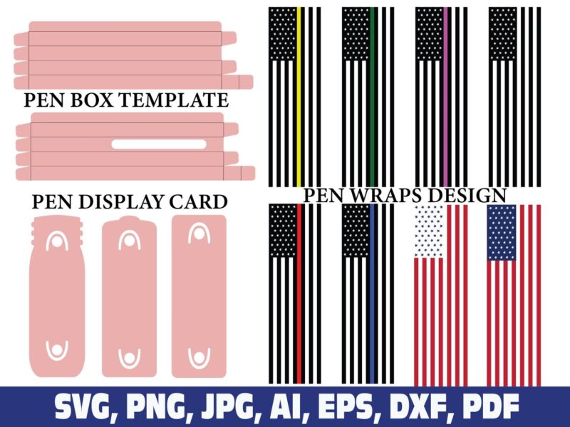 thin-red-blue-yellow-green-flag-pen