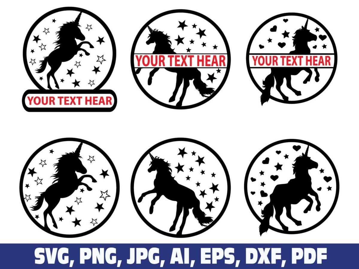 unicorn-name-sign-dxf-svg