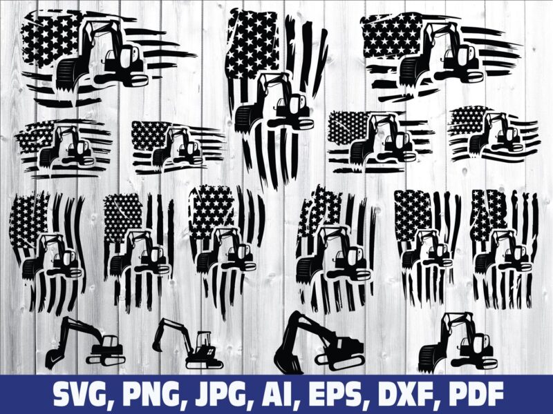excavator-flag-bundle