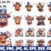 highland-cow-4th-of-july-png