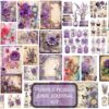 junk-journal-kit-purple-roses-ephemera