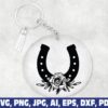horse-shoe-flower-keychain
