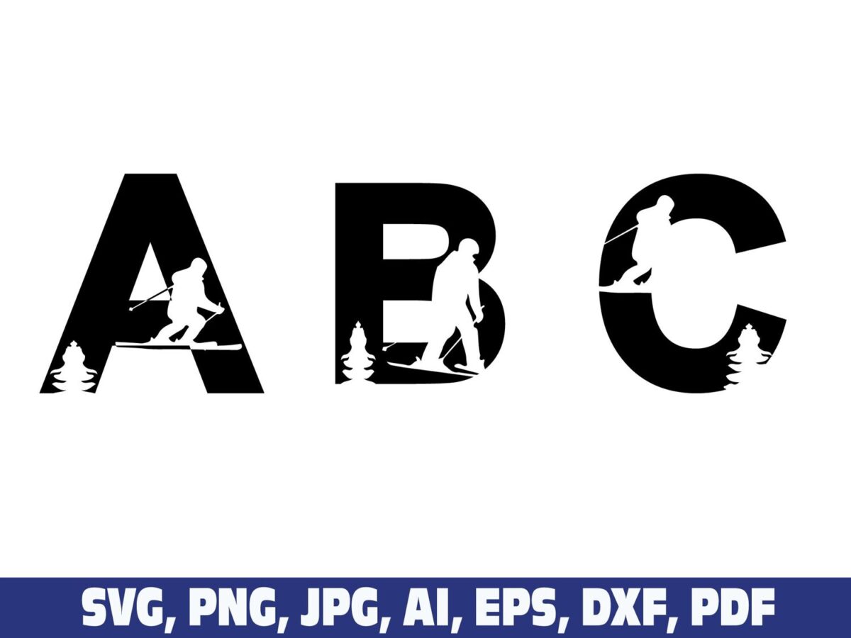 skiing-font-alphabet-svg-ski-svg-png