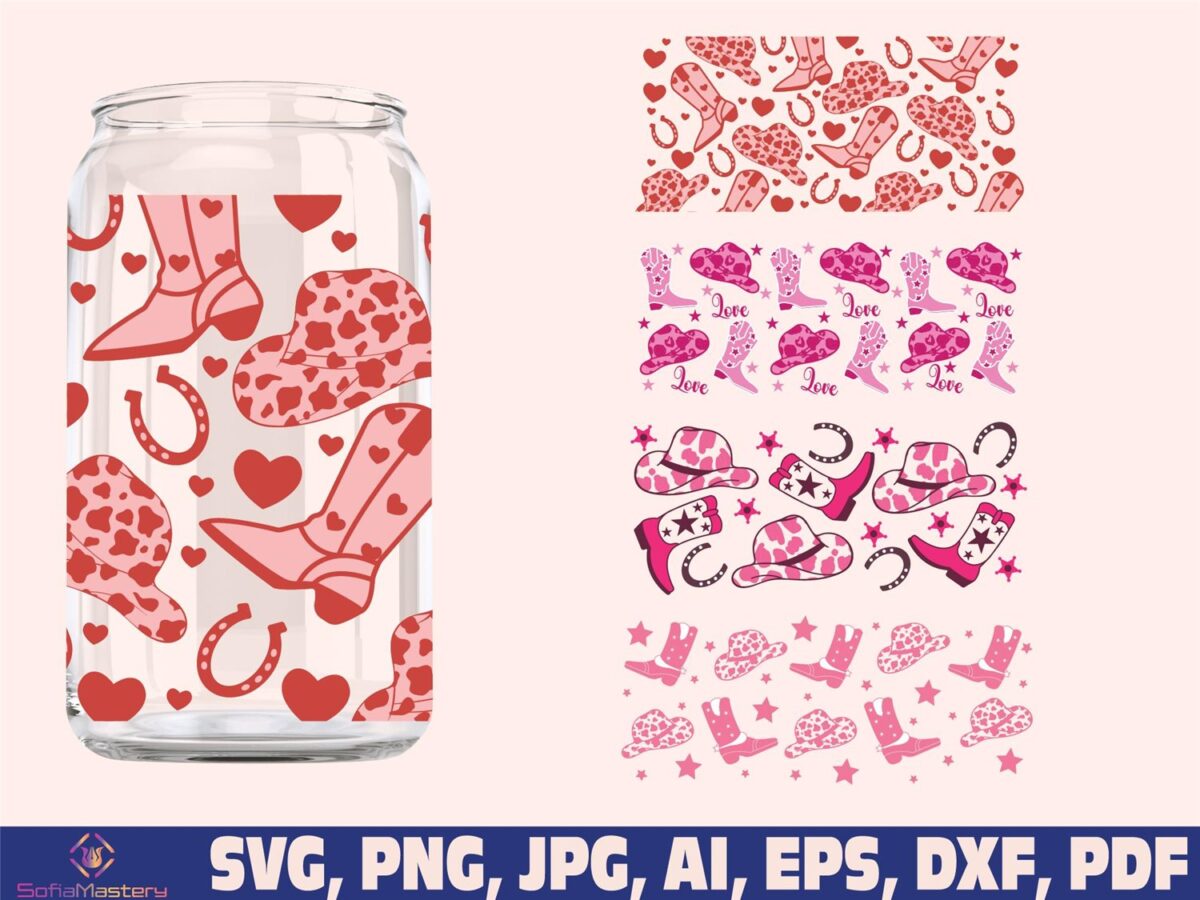 cowboy-cowgirl-libbey-can-glass-svg