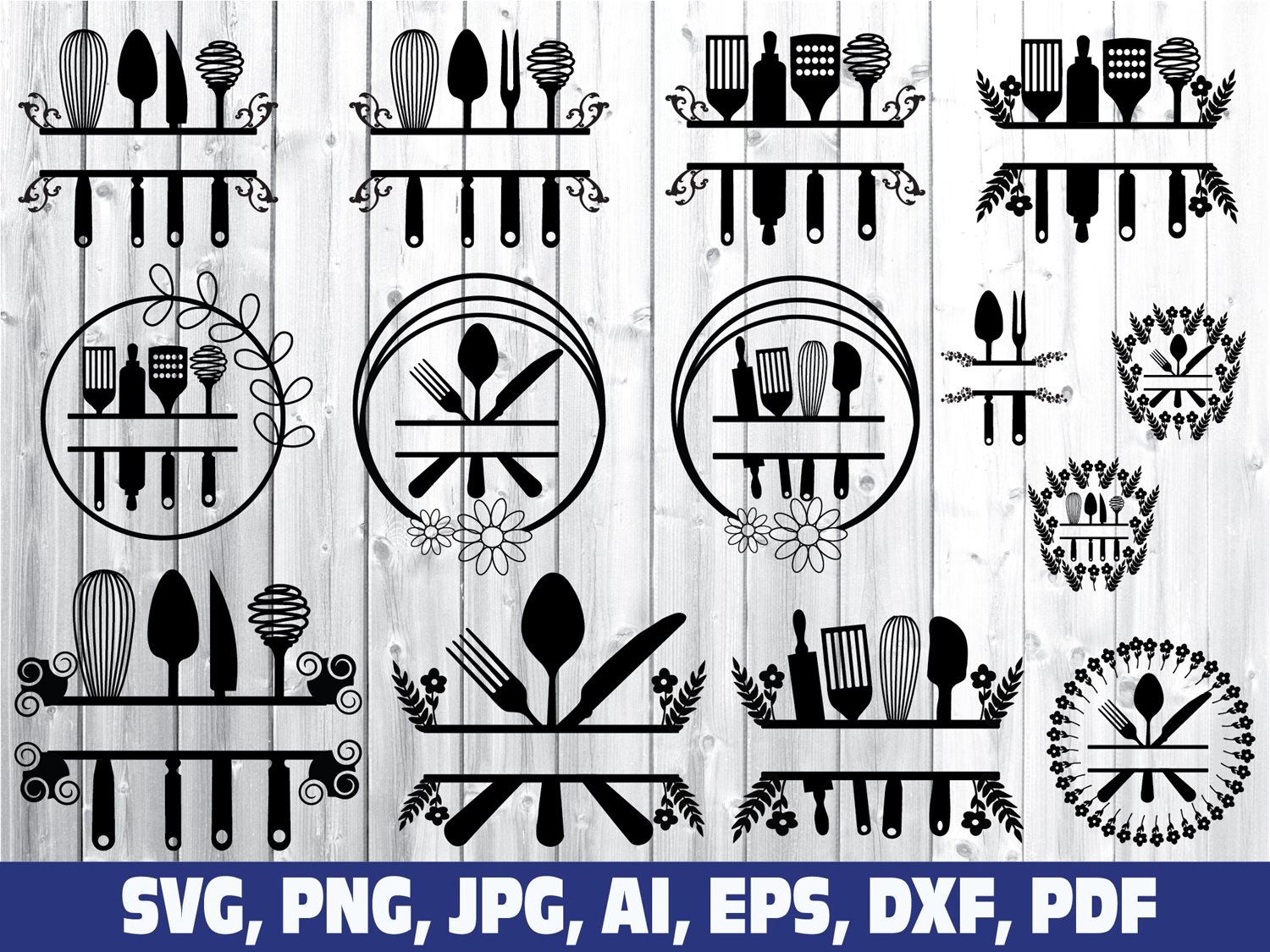 kitchen-split-frame-svg-kitchen-svg-cooking-svg-kitchen-monogram-svg