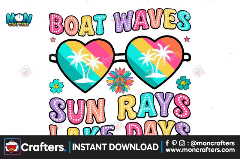 boat-waves-sun-rays-lake-days-png-summer