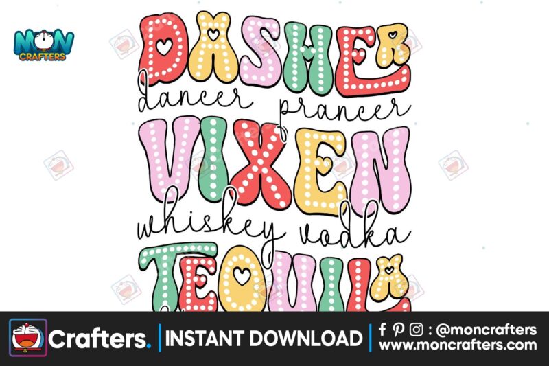 dasher-dancer-prancer-vixen-whiskey-vodk