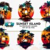 sunset-island-watercolor-sublimation