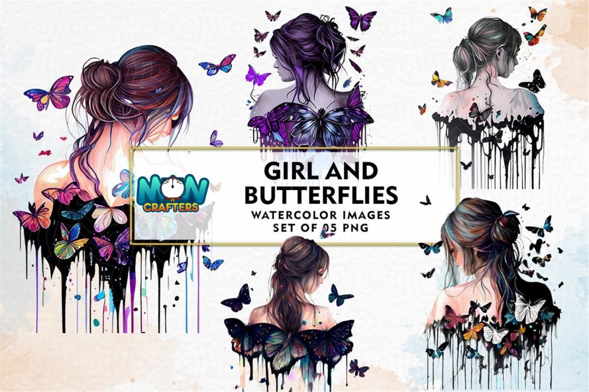 girl-and-butterflies-watercolor-clipart
