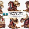 cowboy-hat-and-boots-watercolor-clipart