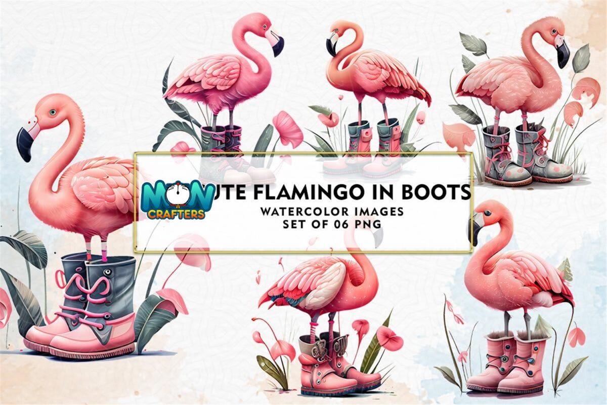 cute-flamingo-in-boots-watercolor