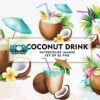coconut-drink-watercolor-sublimation