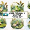 cute-frog-on-a-lillypad-watercolor
