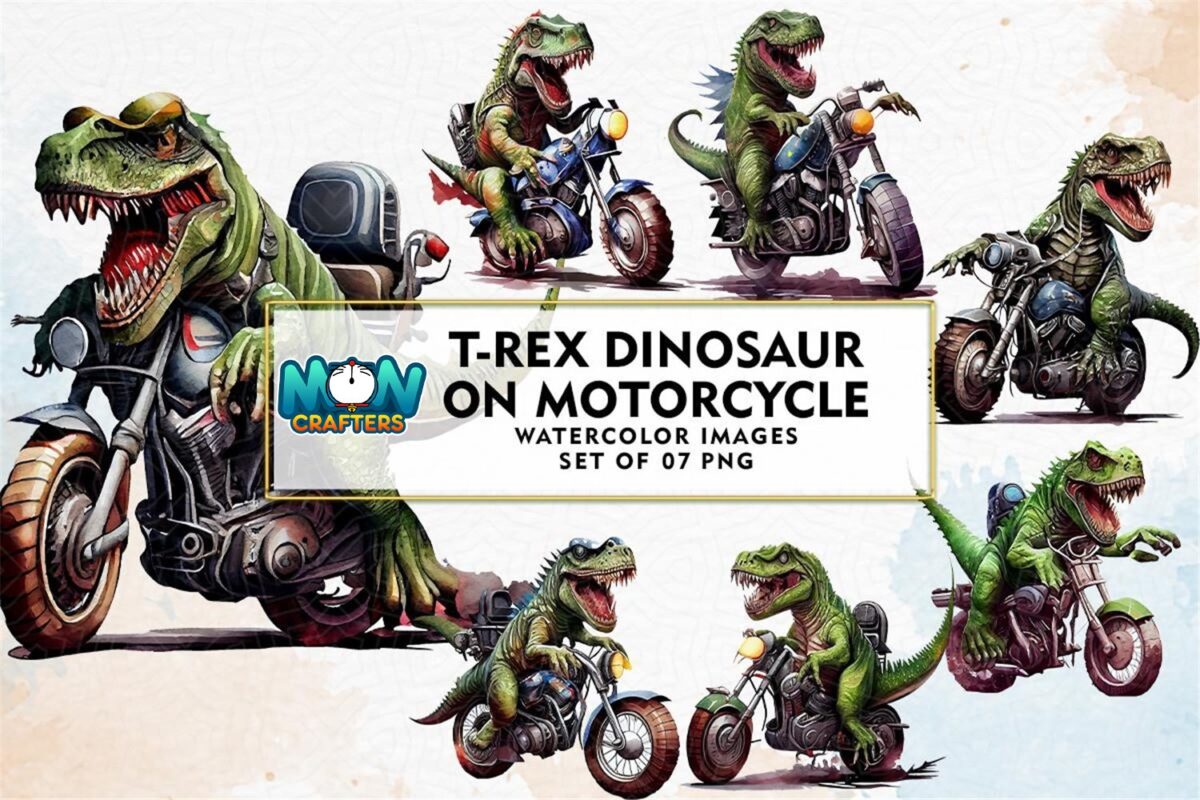 trex-dinosaur-on-motorcycle-watercolor