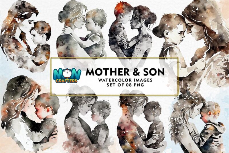 mother-and-son-art-sublimation-clipart