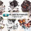 girl-and-butterflies-watercolor-clipart