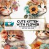 cute-kitten-with-flower-watercolor
