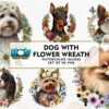 dog-flower-wreath-watercolor-sublimation