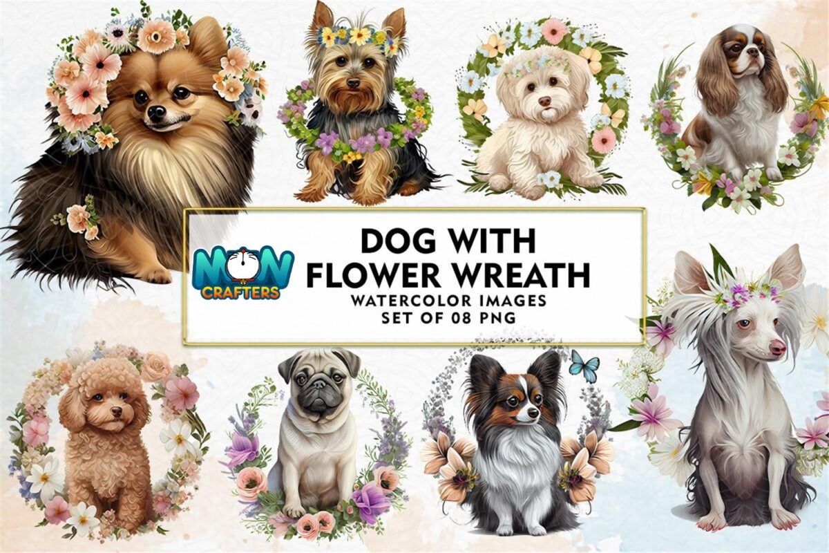 dog-with-flower-wreath-sublimation