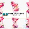 pink-cocktail-watercolor-sublimation