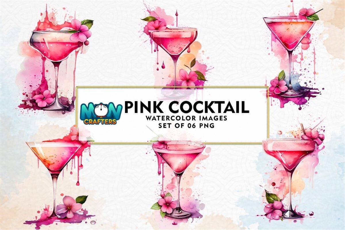 pink-cocktail-watercolor-sublimation