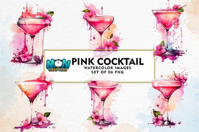 pink-cocktail-watercolor-sublimation