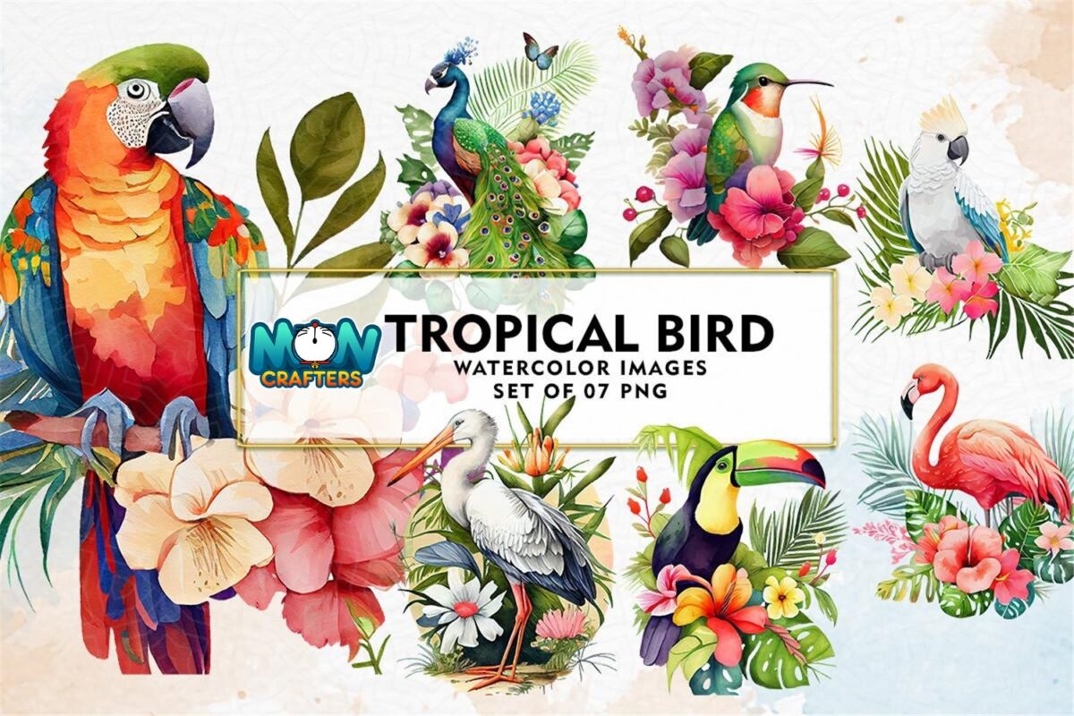 tropical-bird-watercolor-sublimation