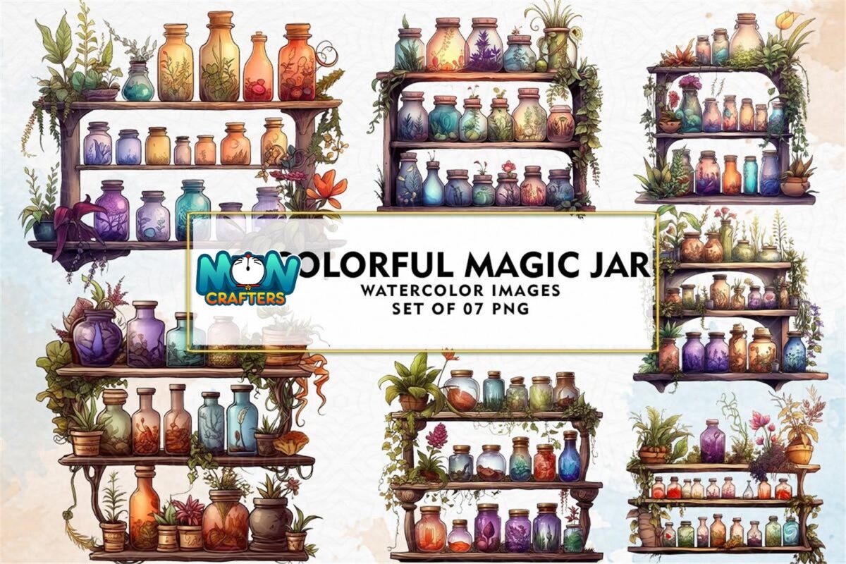 colorful-magic-jar-sublimation-clipart