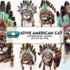 native-american-cat-sublimation-clipart