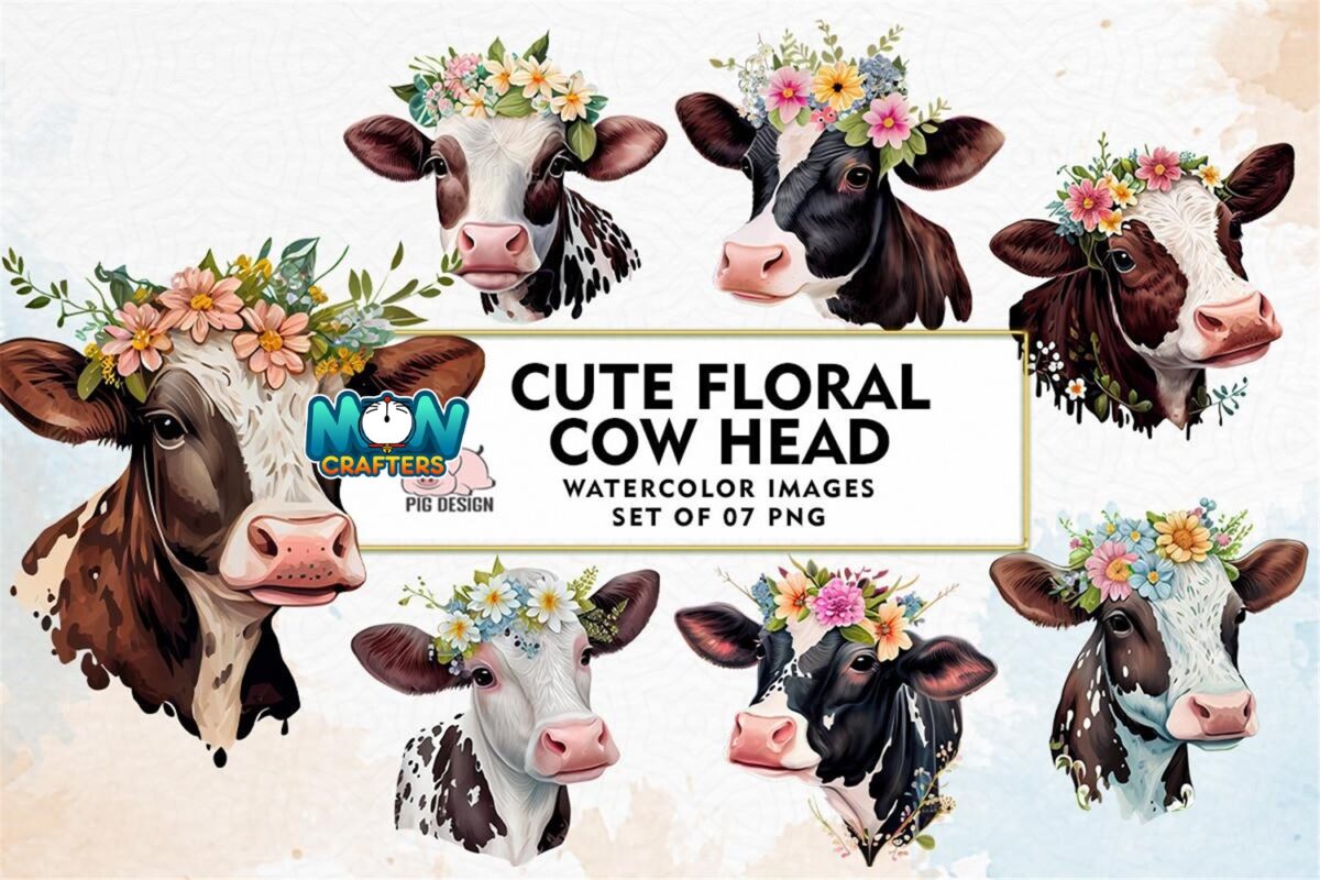 cute-floral-cow-head-watercolor-clipart