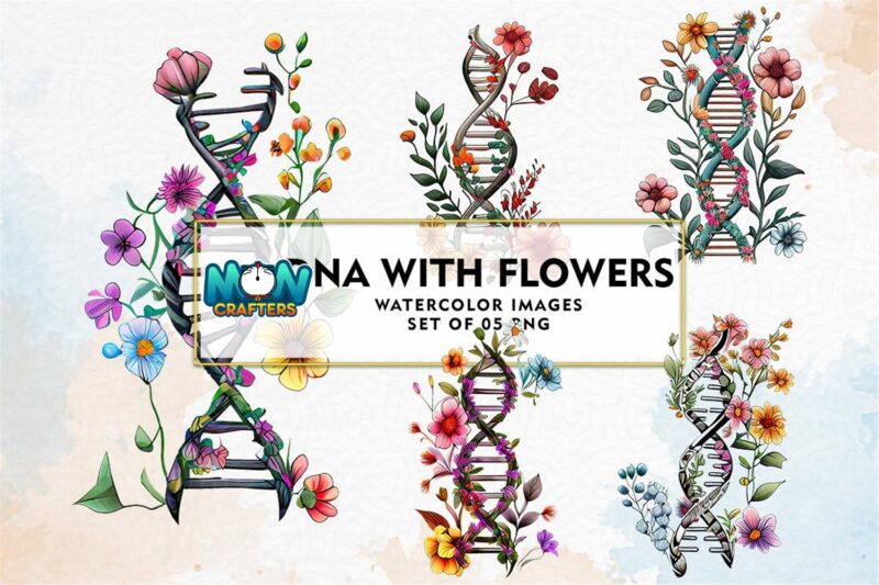 dna-with-flowers-watercolor-sublimation