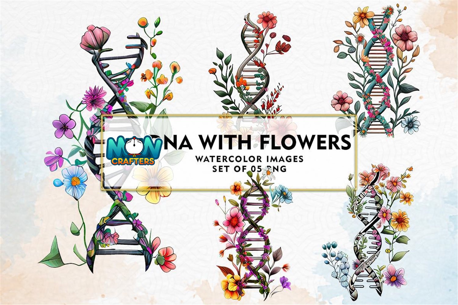 dna-with-flowers-watercolor-sublimation