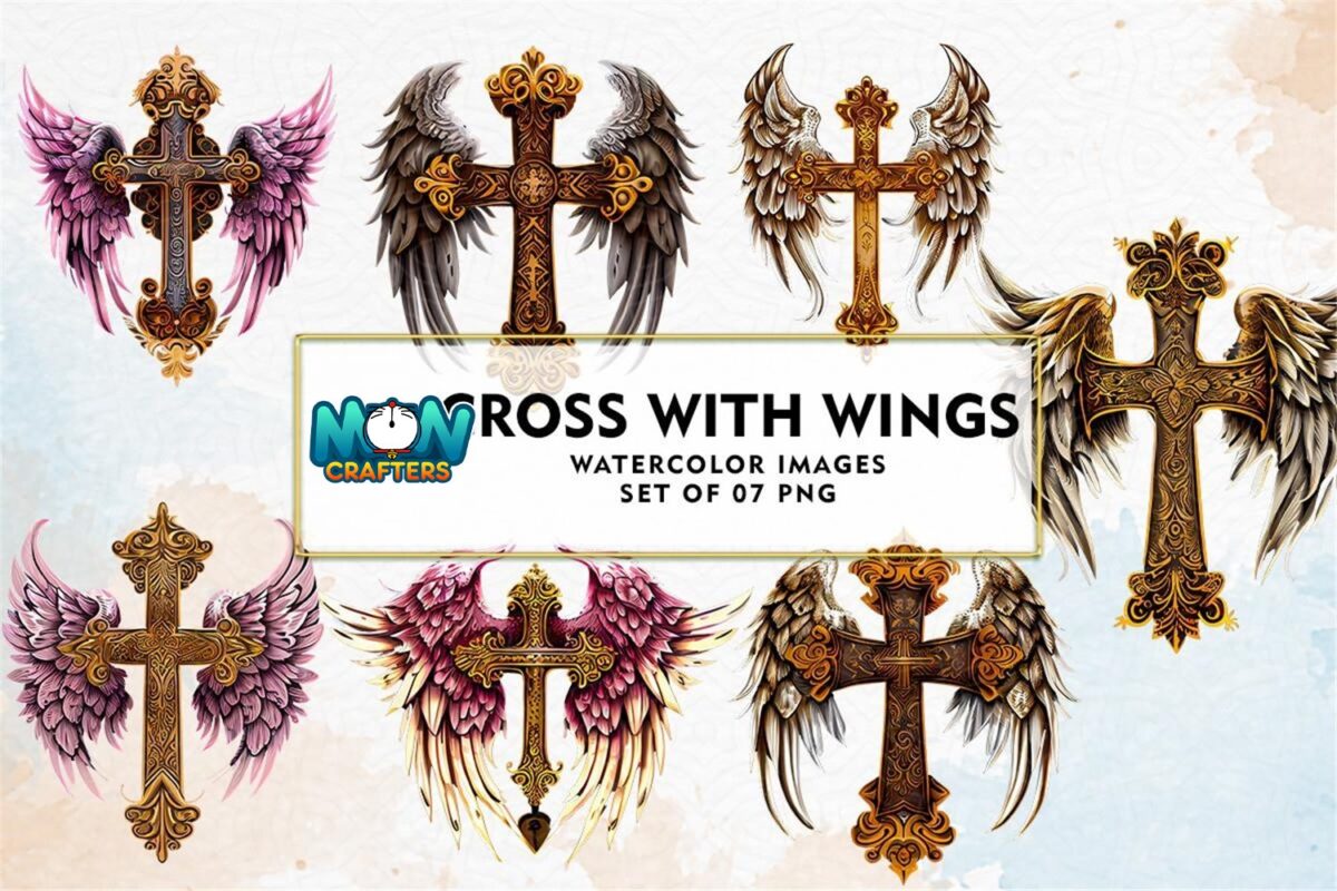 cross-with-wings-watercolor-sublimation