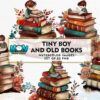 tiny-boy-and-old-books-watercolor