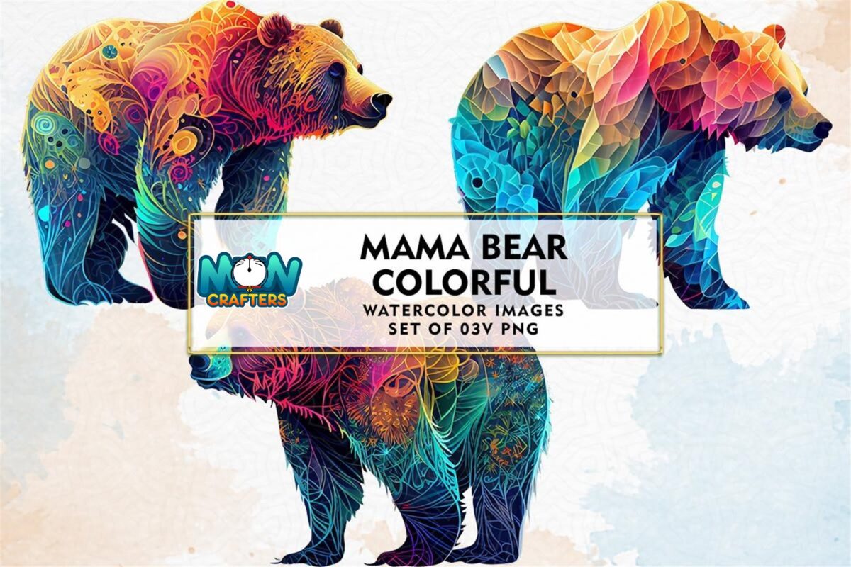 mama-bear-colorful-watercolor-clipart