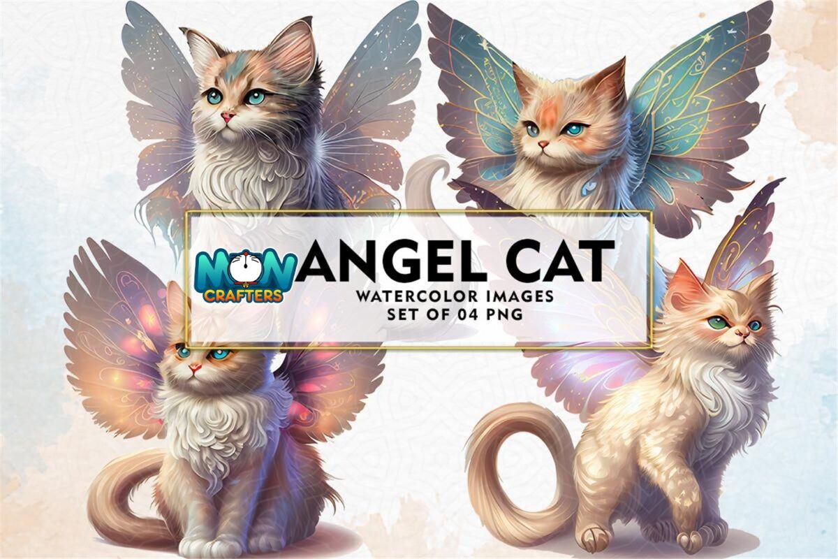 angel-cat-watercolor-sublimation-clipart